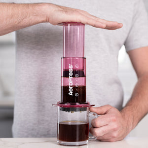 AEROPRESS CLEAR PINK COFFEE MAKER - The Coffee Machine Collective