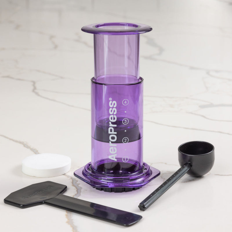 AEROPRESS CLEAR PURPLE COFFEE MAKER - The Coffee Machine Collective