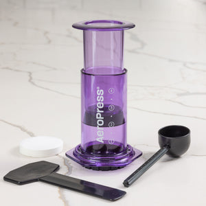 AEROPRESS CLEAR PURPLE COFFEE MAKER - The Coffee Machine Collective