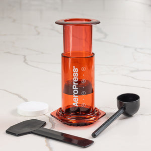 AEROPRESS CLEAR RED COFFEE MAKER - The Coffee Machine Collective