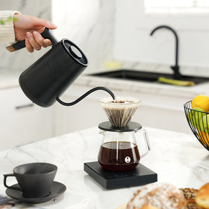 TIMEMORE FISH SMART ELECTRIC POUR OVER KETTLE - BLACK 600ML - The Coffee Machine Collective